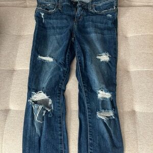 Joe's Jeans Dark Blue Distressed Skinny Jeans